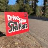 Men'S Flylow | Flylow Gear Accessories Drive Slow Street Sign Red