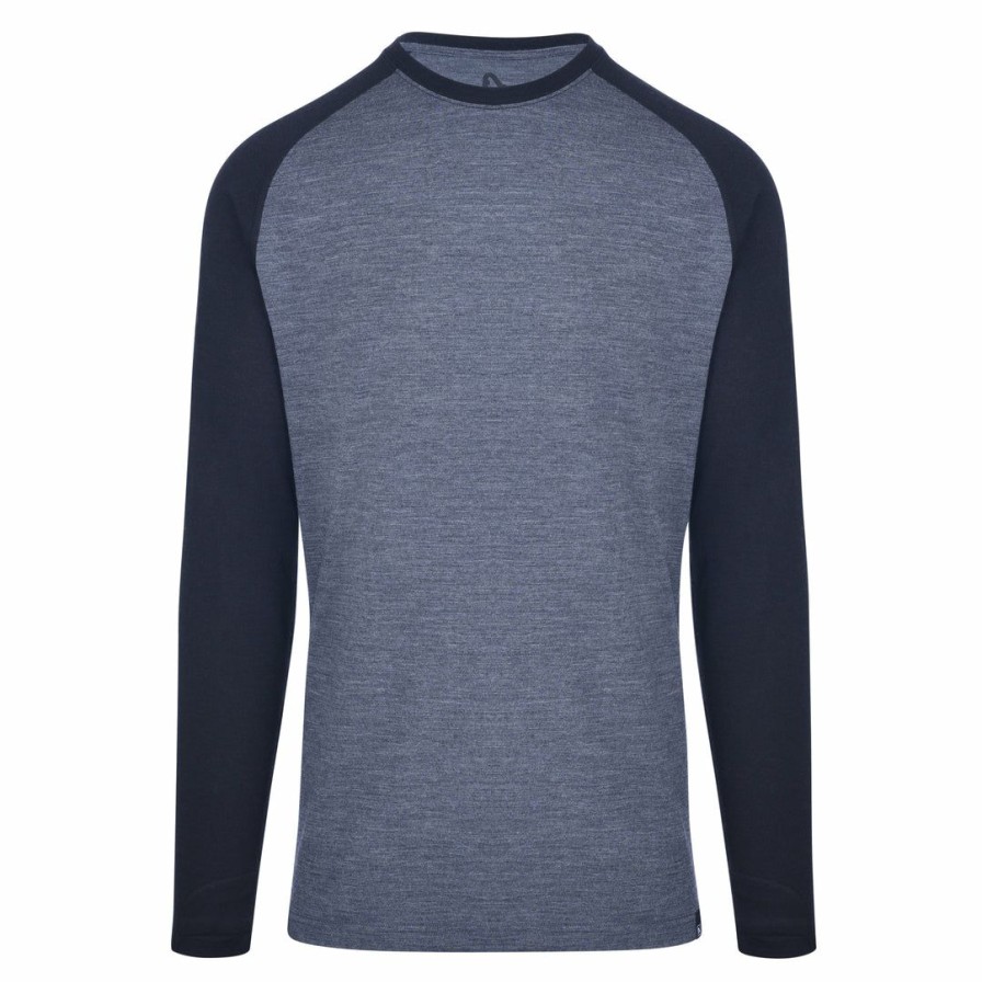 Men'S Flylow | Flylow Gear Accessories Men'S Hanmer Wool Baselayer Top Black/Charcoal (Heather)